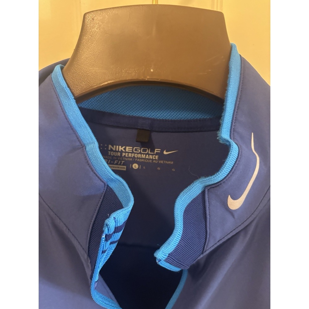 Nike Golf Mens 2015 PGA Championship Whistling Straits 1/4 Zip Pullover Blue L - Picture 3 of 4